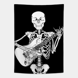 Skeleton Playing Guitar Tapestry