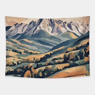 golden mountain Tapestry