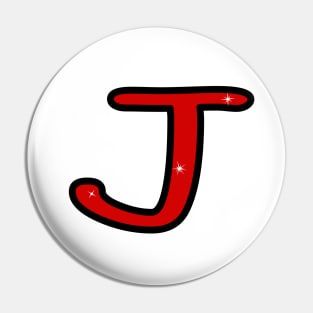 Letter J. Name with letter J. Personalized gift. Abbreviation. Abbreviation. Lettering Pin