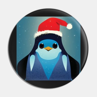 Penguin in Santa Hat Pin