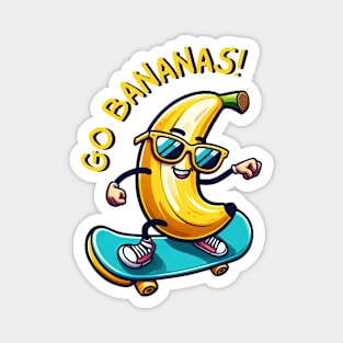 Skateboarding Banana Fun Shirt Magnet