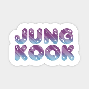 BTS Jeon Jungkook name sparkling typography Morcaworks Magnet