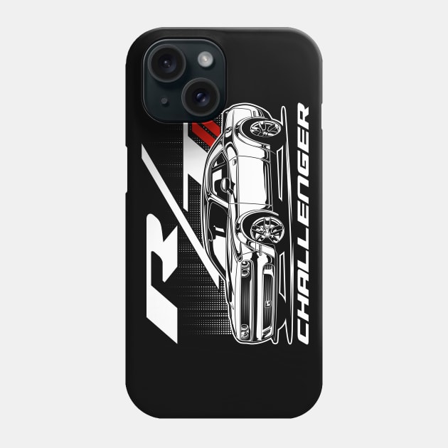 Challenger R/T (White Print) Phone Case by idrdesign