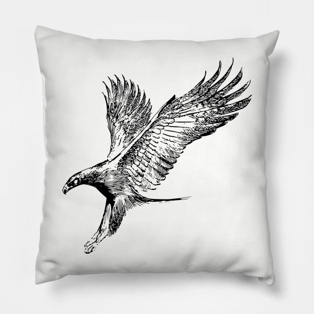 Attacking Eagle Pillow by FisherCraft