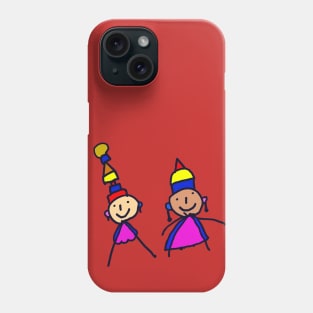 2 girls in hat Phone Case