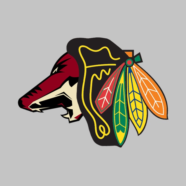 Arizona Blackhawks - Chicago Coyotes Logo Mashup by phneep