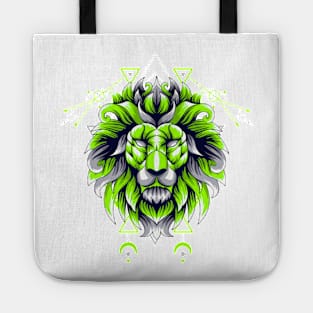 lion head graphic Tote