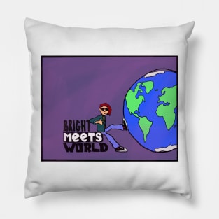 Bright Meets World Pillow