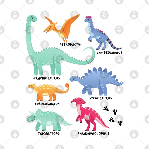 Types of Dinosaurs Future Paleontologist Kids Dino Lover by DetourShirts