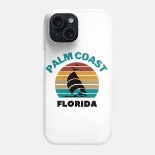 Palm Coast Florida Retro Sunset Phone Case