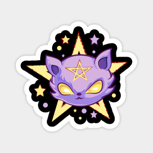 Kawaii pastel Goth Witchy Cat Magnet