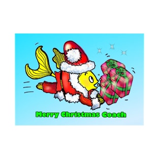 SantaFish- Merry Christmas Coach T-Shirt