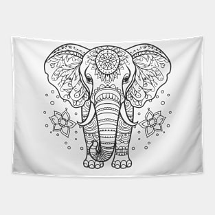 Mandala Elephant Tapestry