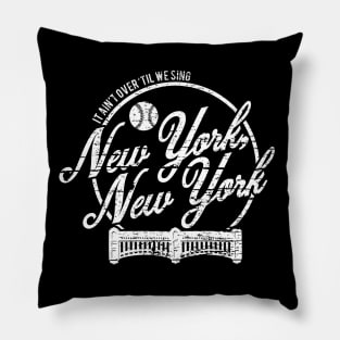 New York New York Distressed Pillow