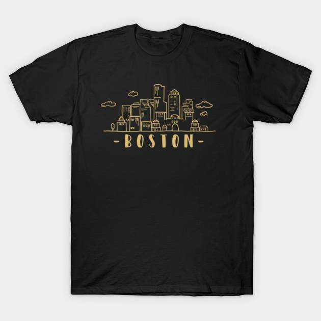 Discover Boston Massachusetts Skyline Cityscape Travel - Boston - T-Shirt