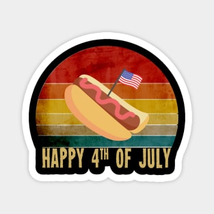 Retro Vintage  happy 4th of july ,Funny 4th Of July Magnet