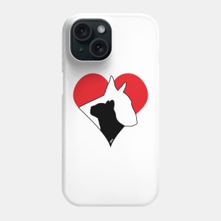 Bull Terrier Cat Love Phone Case