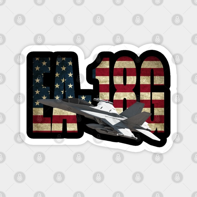 EA-18G Growler F-18 Super Hornet Airplane Magnet by Dirty Custard Designs 