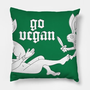 go vegan Pillow