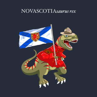 Clanosaurus Rex NOVASCOTIAsaurus rex Nova Scotia Canada Flag Tyrannosaurus Rex T-Shirt