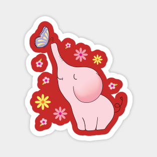 pink elephant Magnet