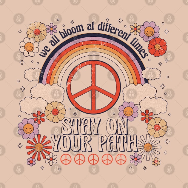 70s style hippie quote by DopamIneArt