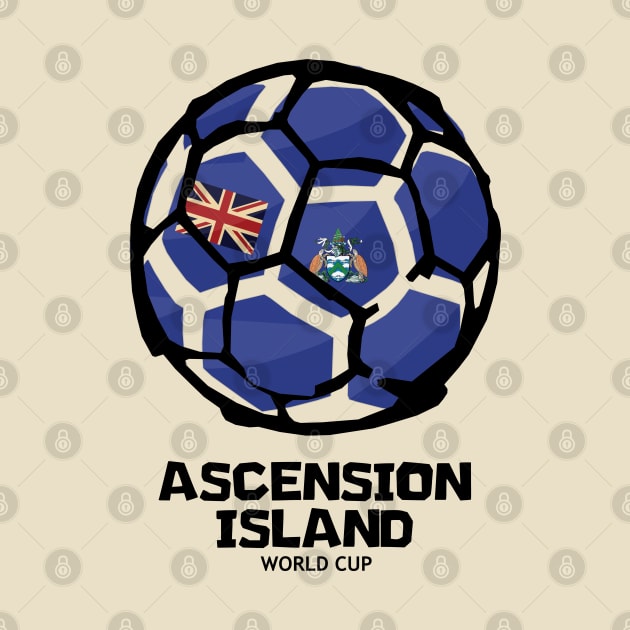 Ascension Island Football Country Flag by KewaleeTee