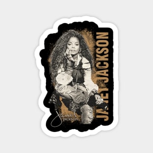 Janet Jackson // retro brown Magnet