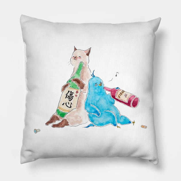 Cheers Animals Pillow by TOCOROCOMUGI