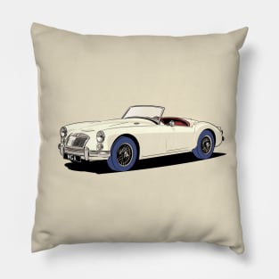 Classic MG MGA Roadster in white Pillow