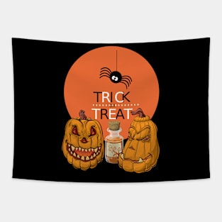 Trick or Treat Scary Halloween Pumpkins Tapestry