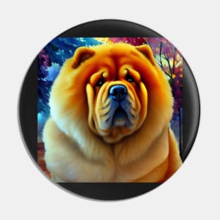 Chow Chow Art Pin