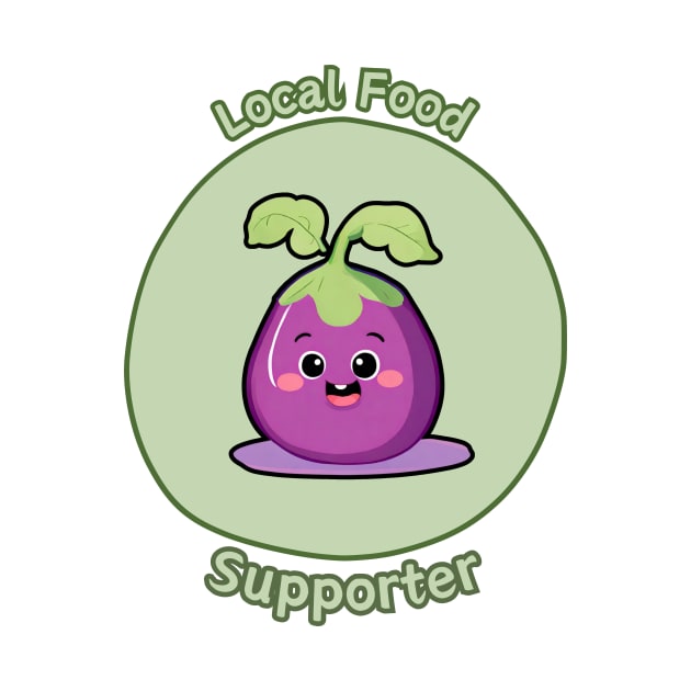 Local Food Supporter - Eggplant by Craftix Design