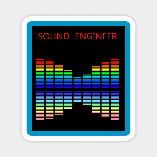 Sound engineer best design audio engineering Magnet by PrisDesign99