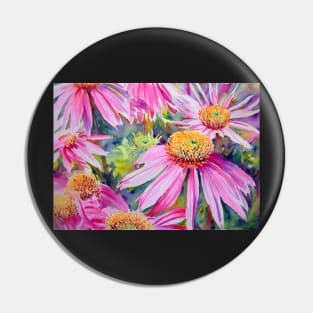 Purple Cone Flowers Pin