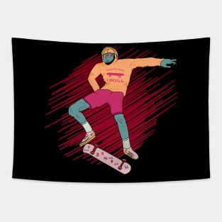 This Is How I Roll Skateboard Tapestry