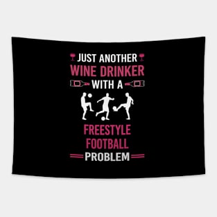 Wine Drinker Freestyle Football Tapestry