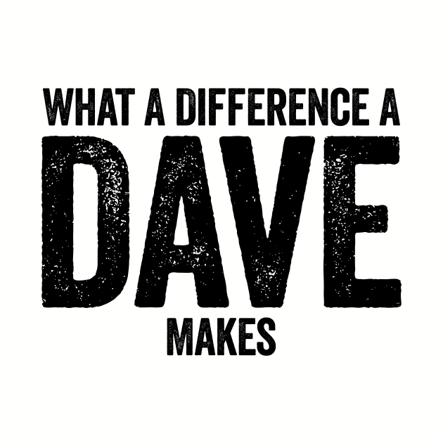 What A Difference A Dave Makes Black by GuuuExperience