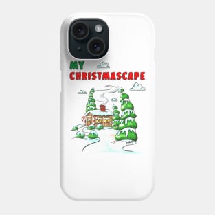 Christmas Log Cabin Winter Scene Gift V1 Phone Case