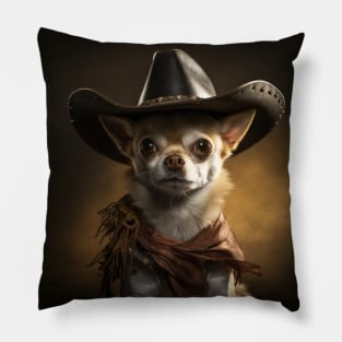 Cowboy Dog - Chihuahua Pillow