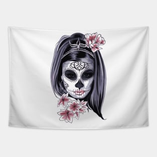 horror carnival mask for women Tapestry