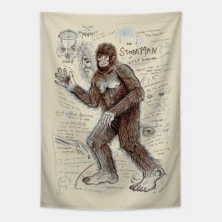 the Stoneman - a Bigfoot Creature Tapestry