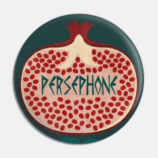 Persephone Retro Greek Mythology Art Print Pin