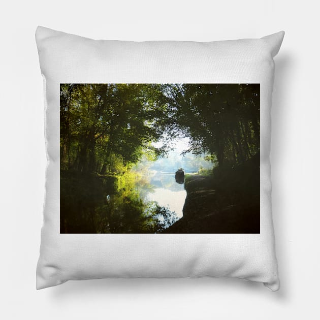 The Canal Barge Pillow by rosedew