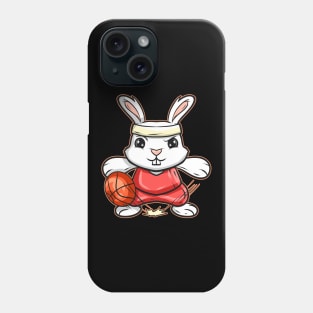 Kawaii Rabbit Or Bunny Playing Basketball On Easter Phone Case