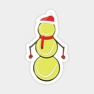 Funny Christmas Tennis Snowman Magnet