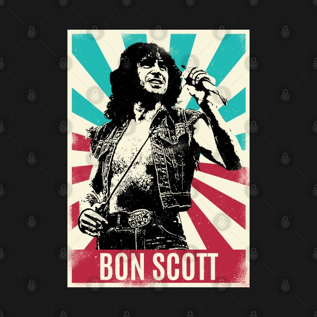 Vintage Retro Bon Scott by Bengkel Band