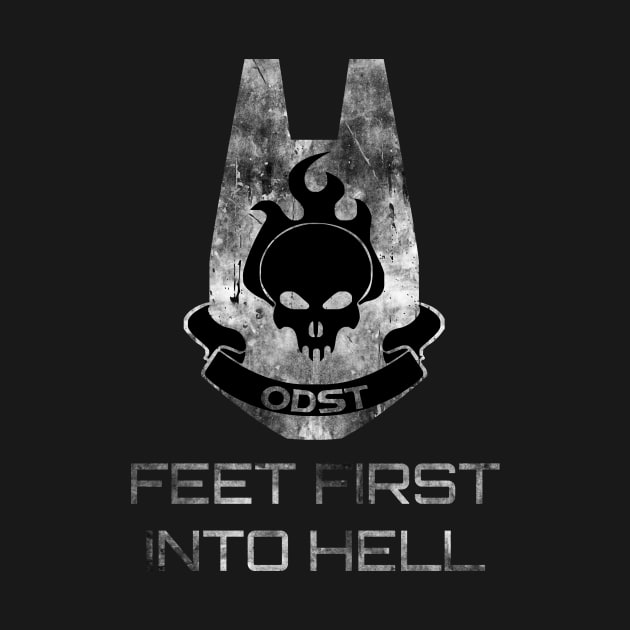 Halo ODST Battle Worn Textured "Feet First Into Hell" by OreFather