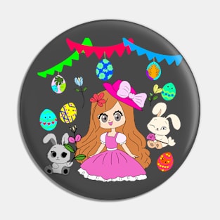 Easter Party Cartoon drawing Pin