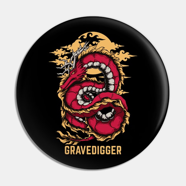 Flying Dragon Gravedigger Pin by Teropong Kota